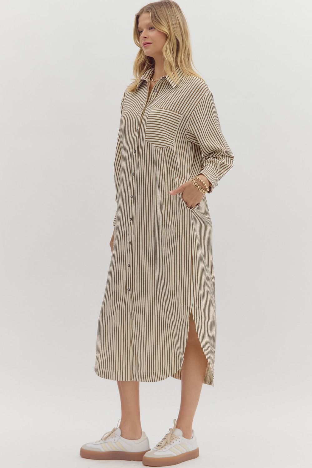 Button Down Midi Dress