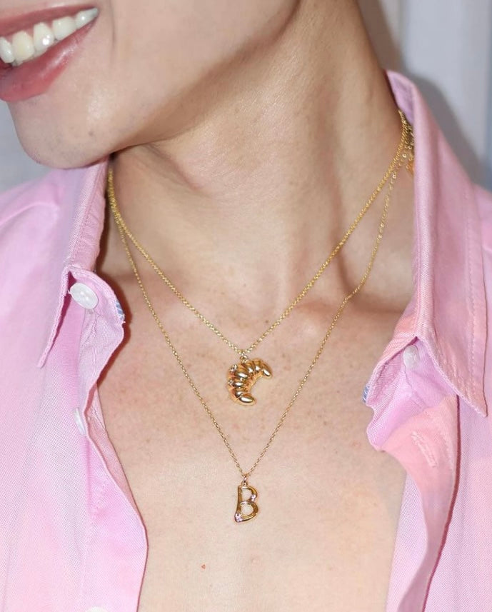 Croissant Locket Necklace