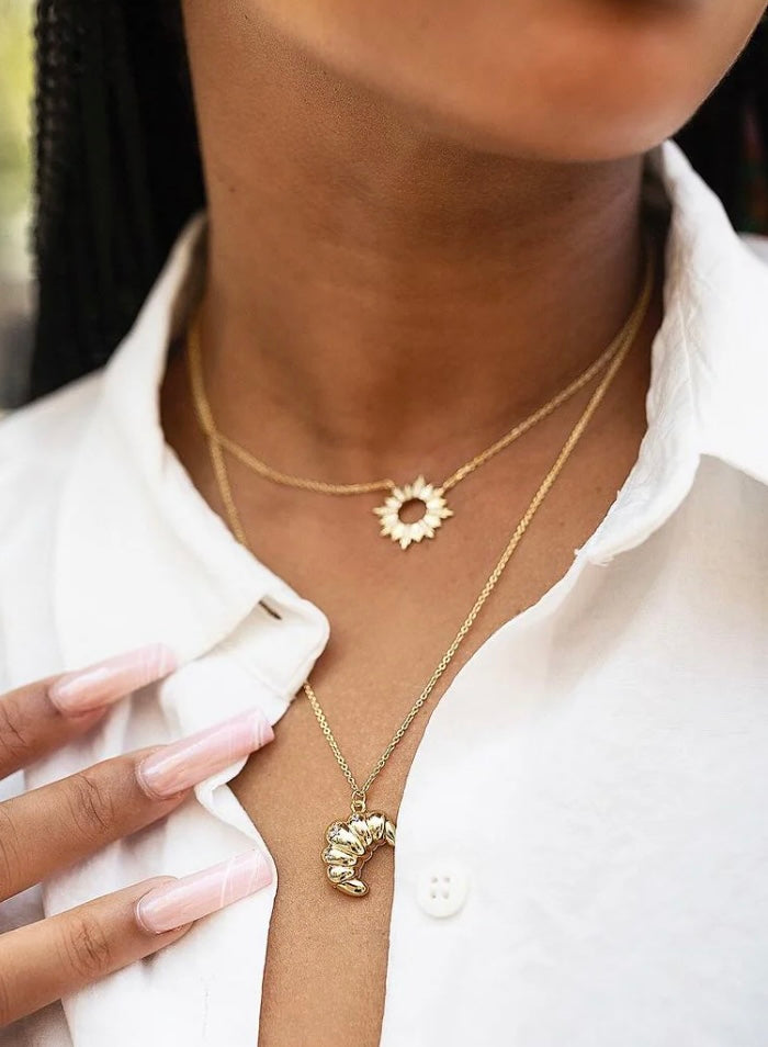 Croissant Locket Necklace