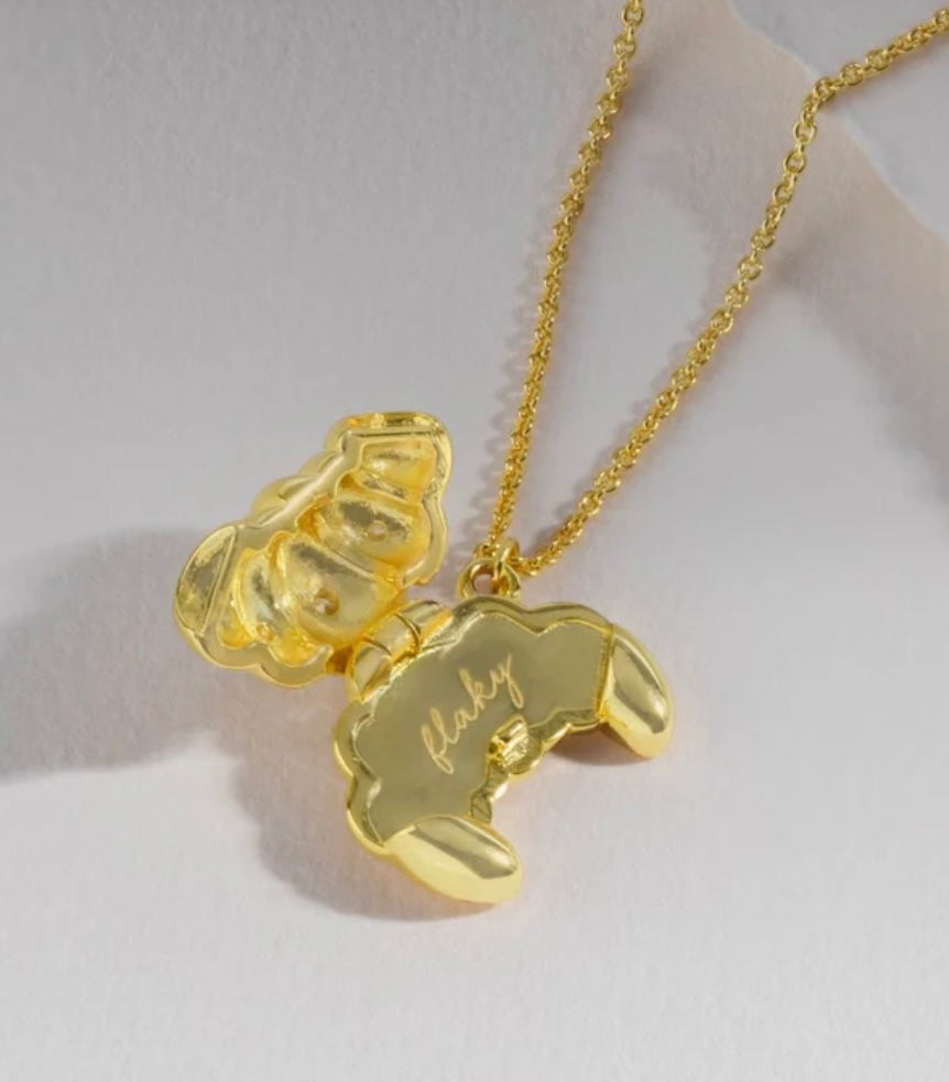 Croissant Locket Necklace
