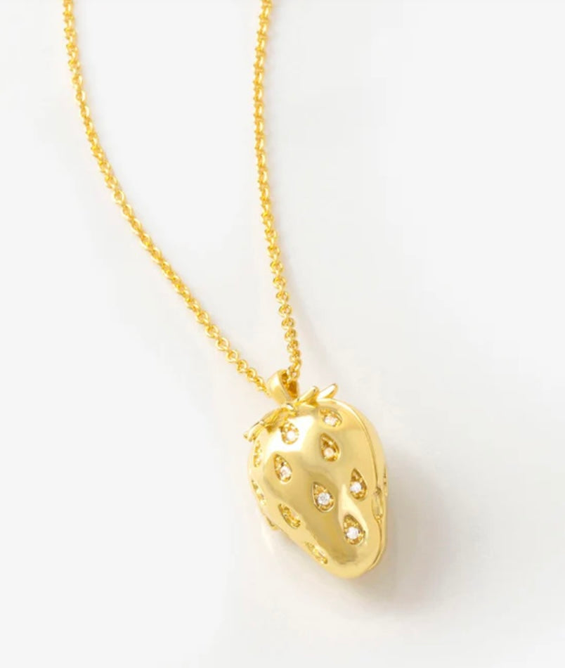 Strawberry Locket Necklace
