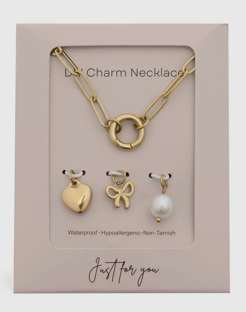 Charm Holder Necklace Set
