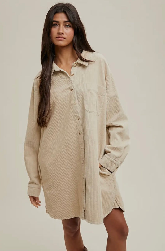 Corduroy Shirtdress