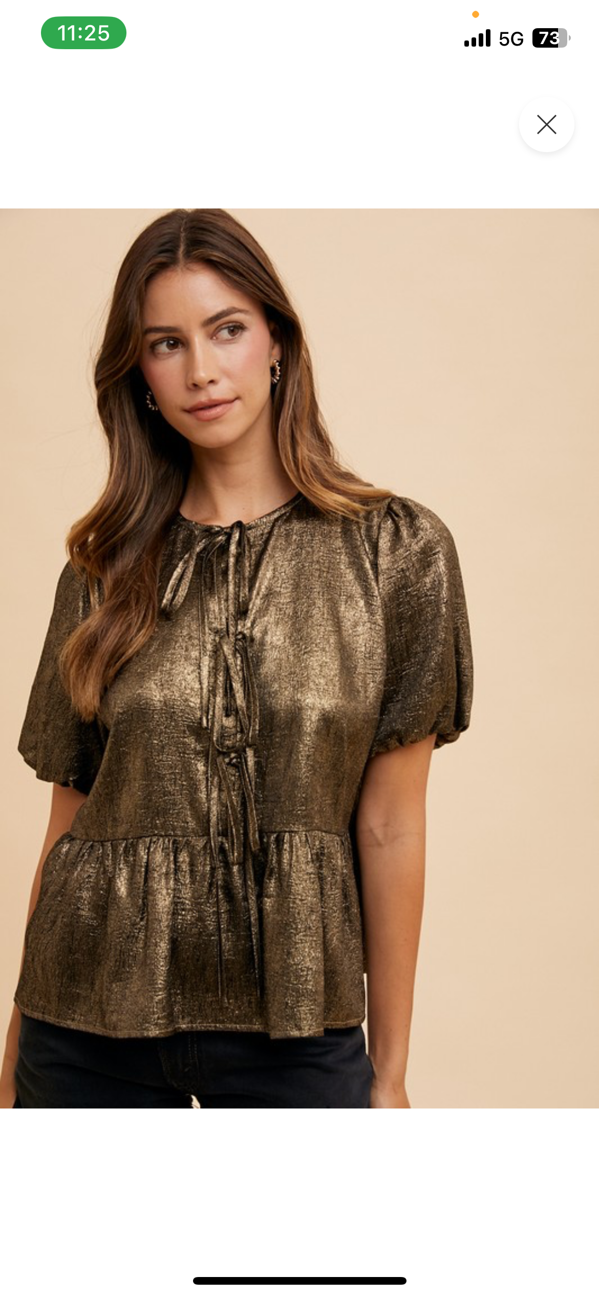 Ellis Metallic Blouse