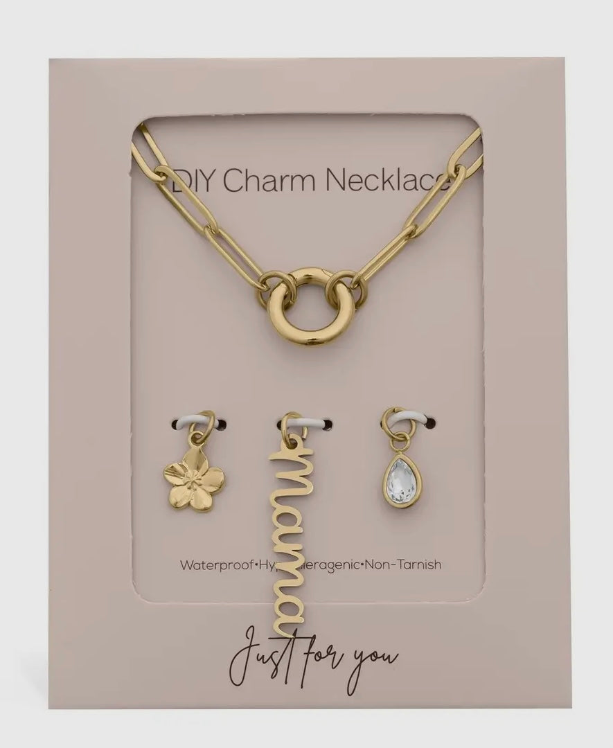 Charm Holder Necklace Set