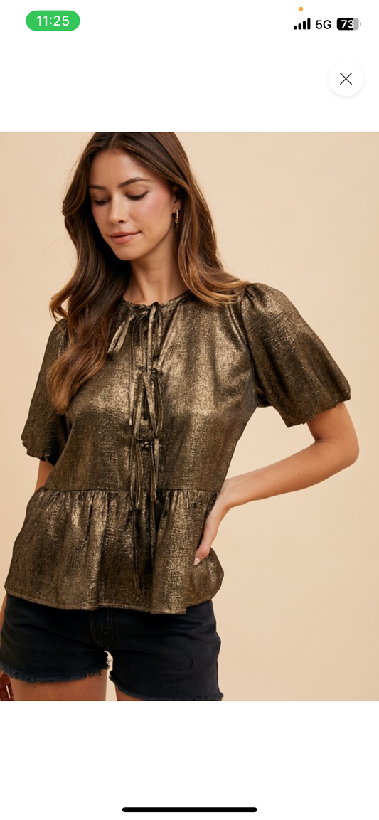 Ellis Metallic Blouse