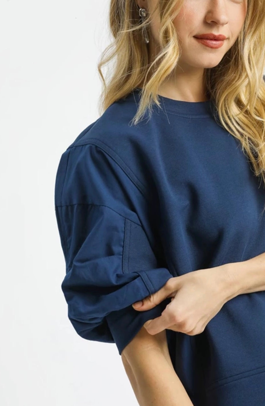 Puff Sleeve Sweatshirt Dress