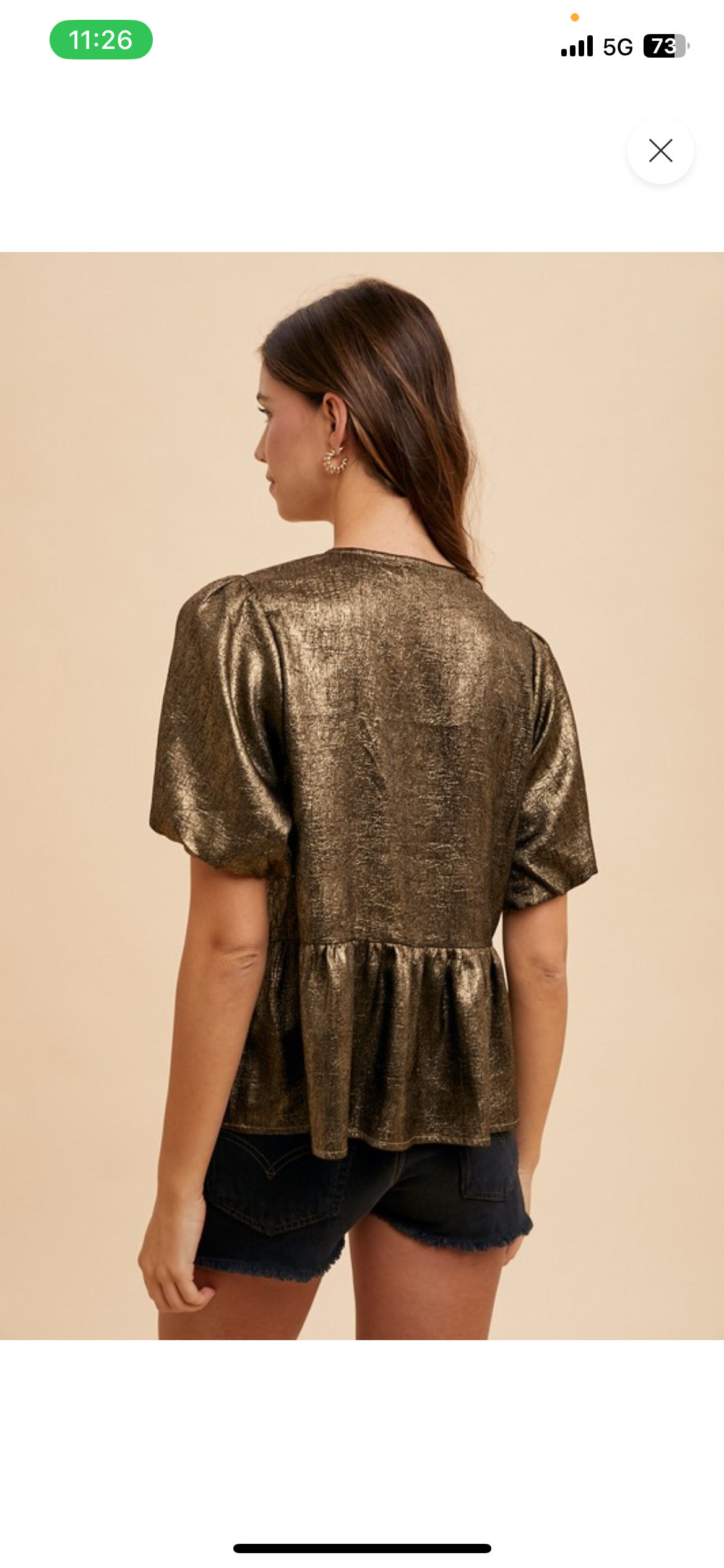 Ellis Metallic Blouse