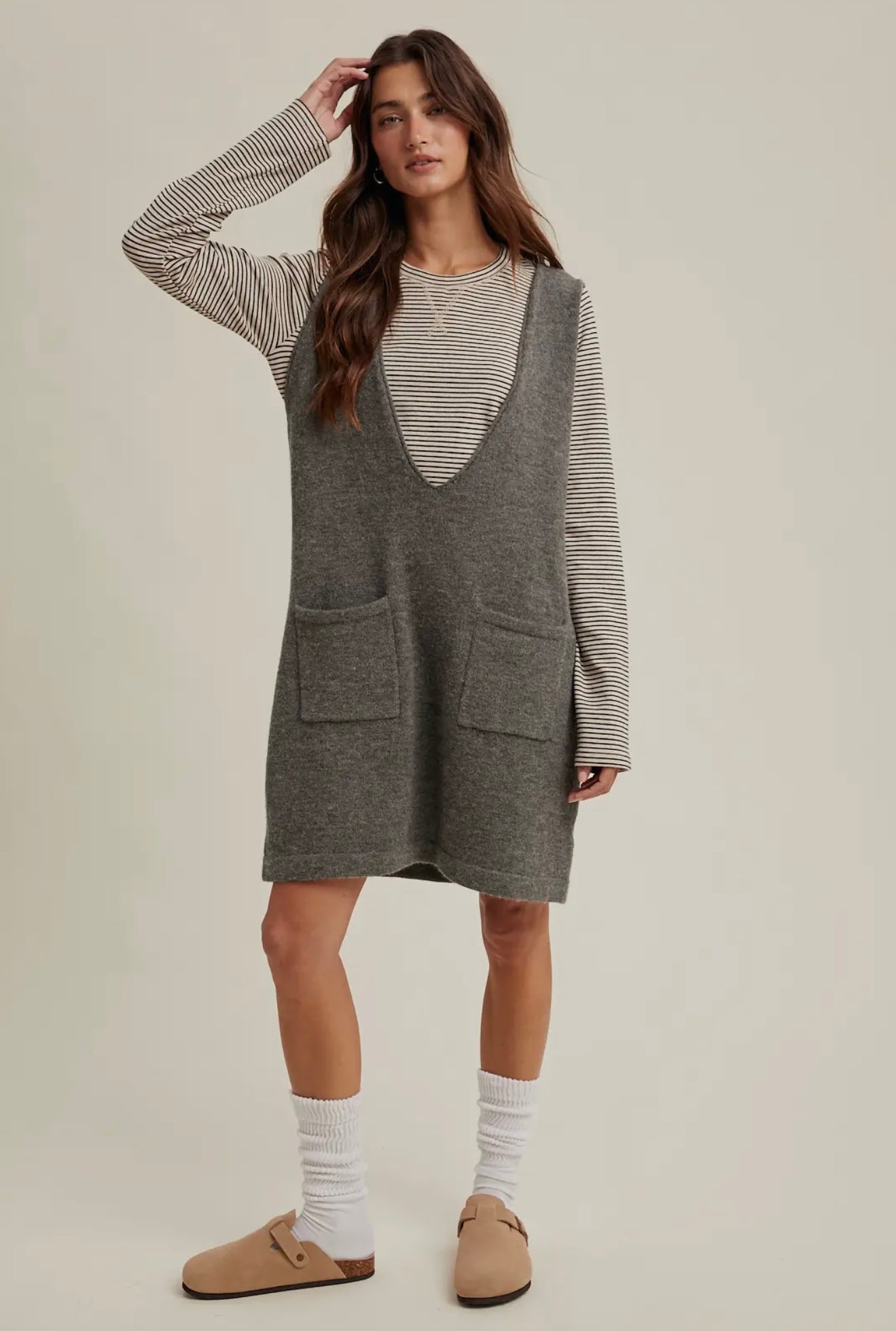 V Sweater Dress