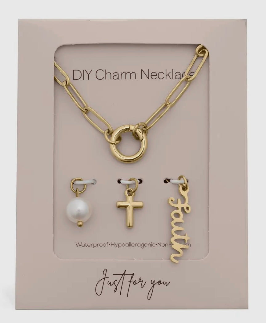 Charm Holder Necklace Set
