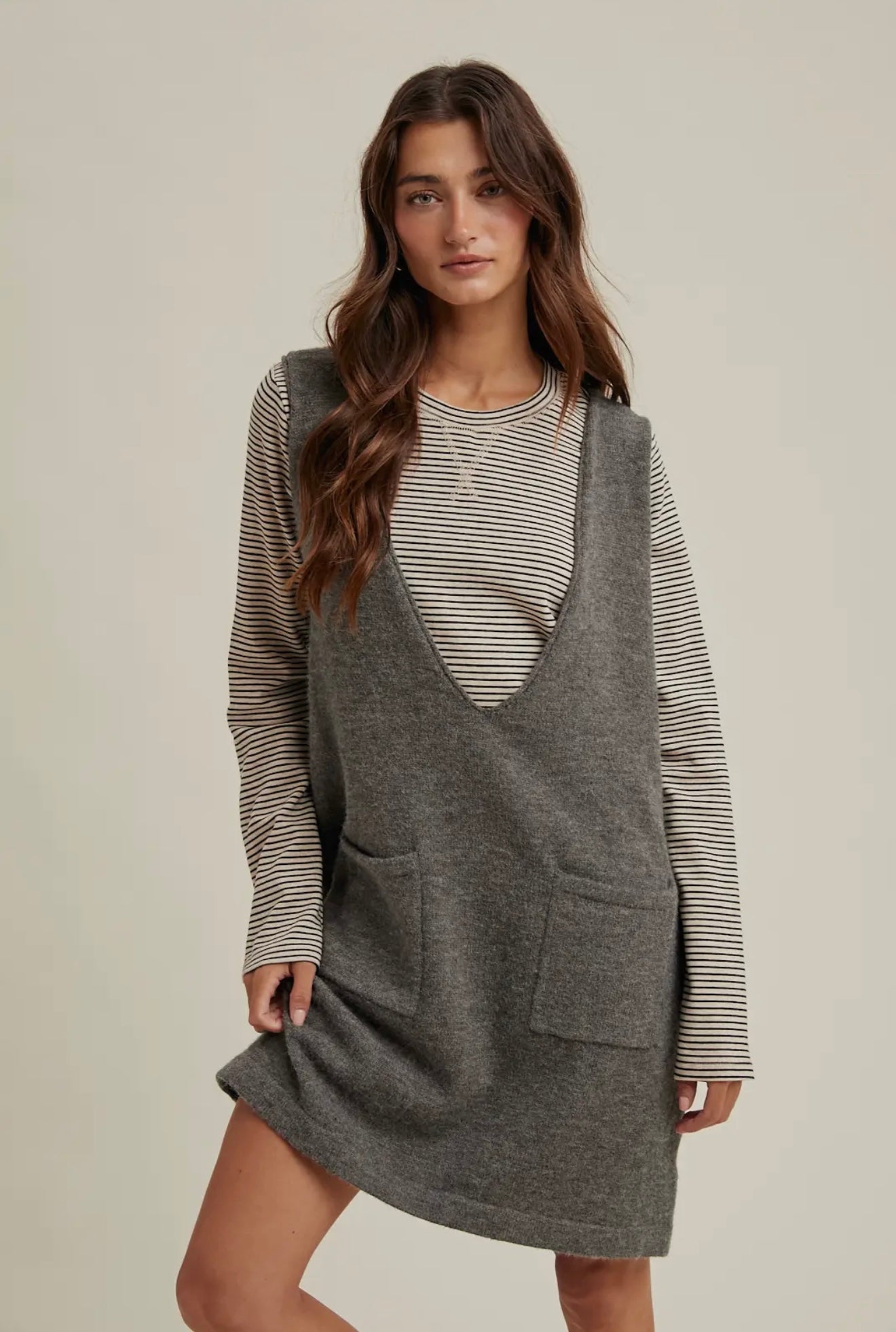 V Sweater Dress