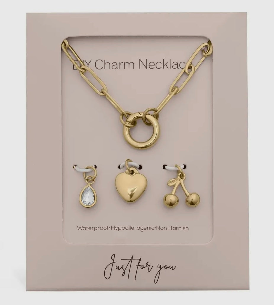 Charm Holder Necklace Set