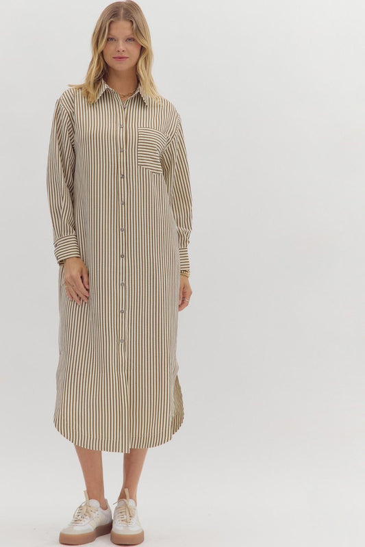 Button Down Midi Dress