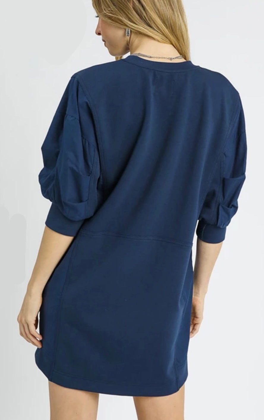 Puff Sleeve Sweatshirt Dress
