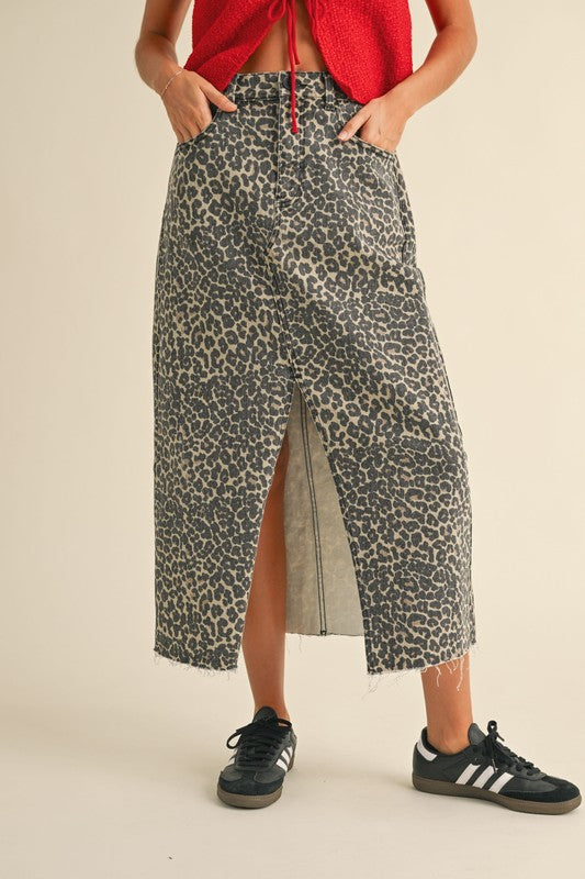 Leopard Midi Skirt